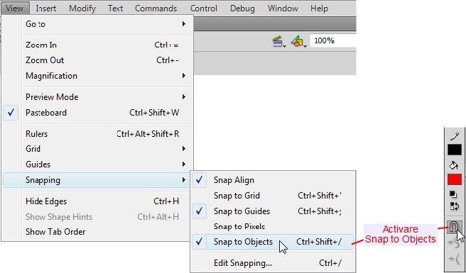 Activare Snap to Objects