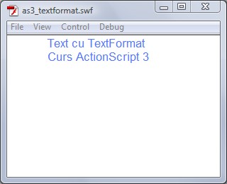 Text cu TextFormat