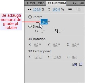 Rotation in Panoul Transform