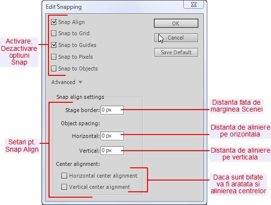 Setari Snap Align