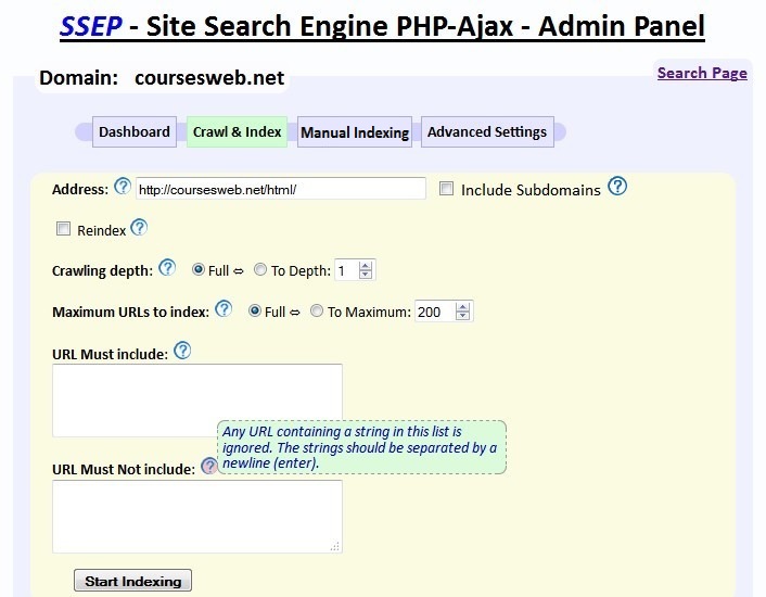 SSEP - Crawl and Index