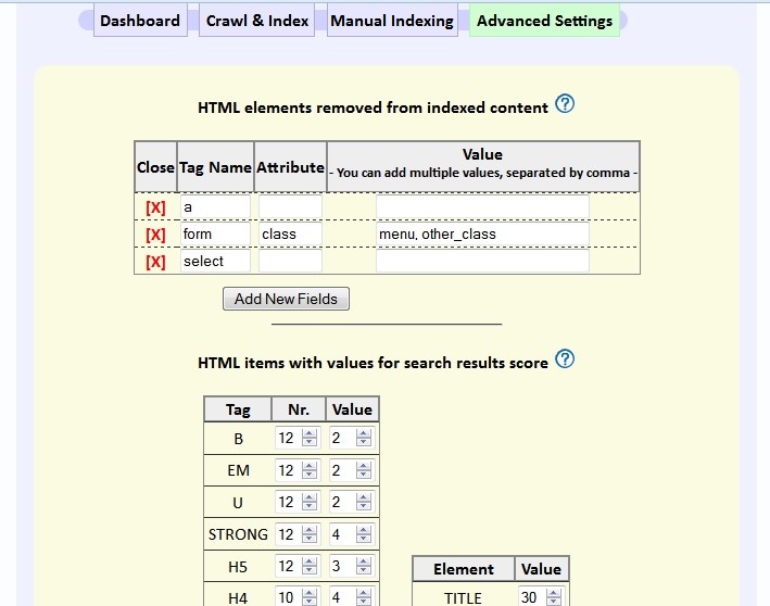 SSEP - Advanced Settings